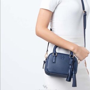 tory burch thea mini satchel blue